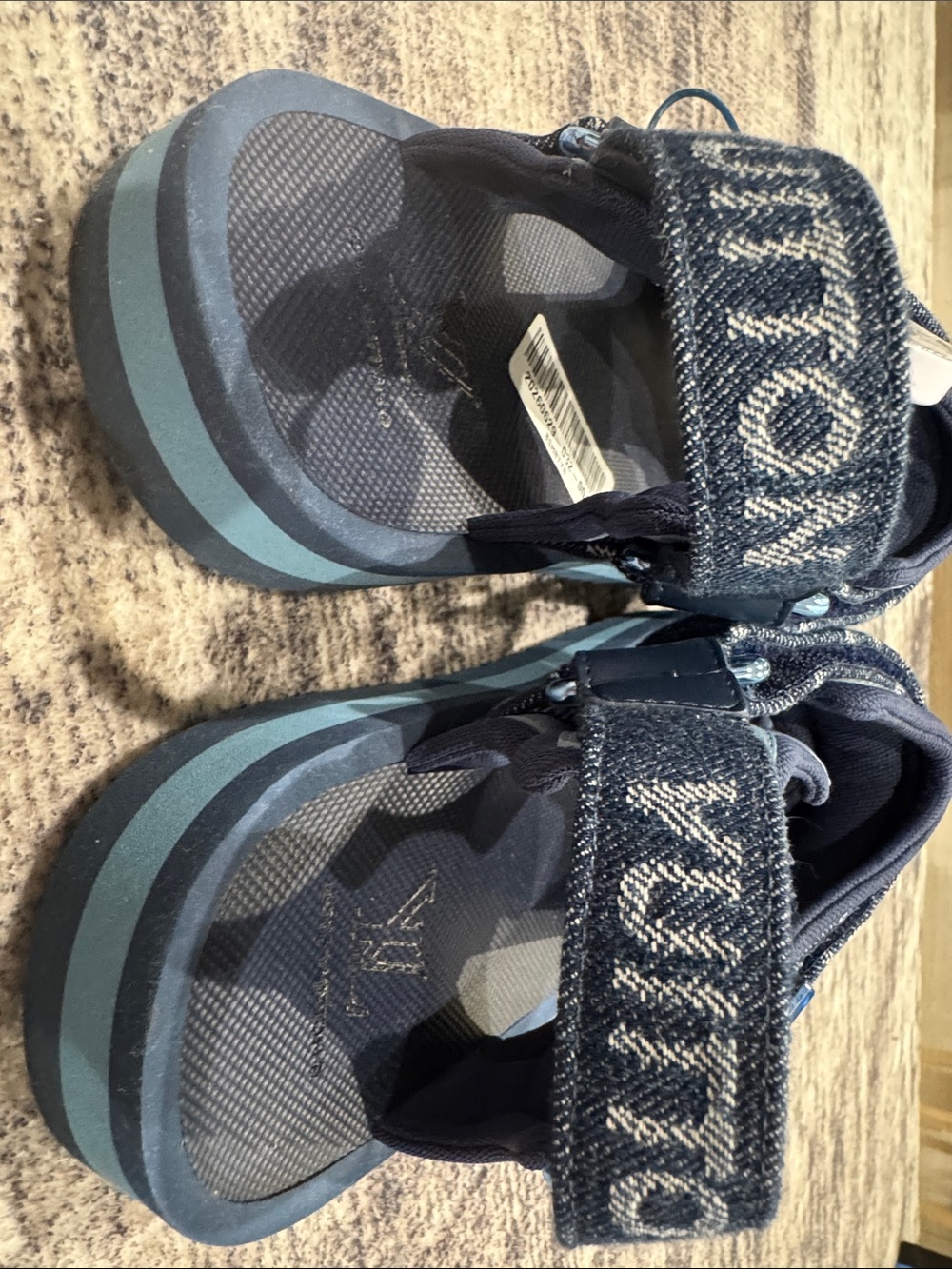 Louis Vuitton Men’s Denim Monogram Velcro Sandals - Blue - Picture 4 of 7